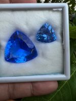 Blue topaz 63 cts Culture 24x24mm Blue Topaz 63 carats 24x24 มิลลิเมตร..(1 เม็ด) MM รูป OVAL สีบลูโทพาส พลอย สำหรับตัดสำเร็จรูป เนื้อแข็ง BLUE TOPAZ CULTURE STONE