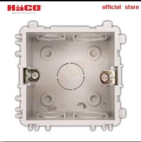 HACO รุ่น A386D/2-5 กล่องพลาสติกแบบฝัง 1 ช่อง ลึก 45 มม Flush Mounting Plastic Box British Standard A386D/2-5 Haco W.82.5 × L.82.5  ×  D. 45 mm.