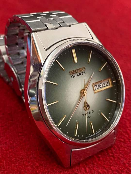 seiko-type-ii-quartz-ตัวเรือนสแตนเลส-นาฬิกาผู้ชาย-มือสองของแท้