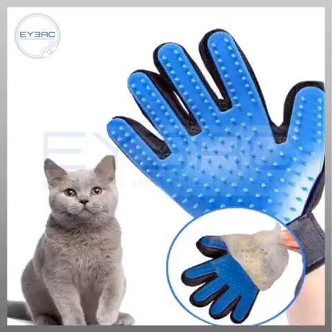 Fiohiros Tierhaarentferner Handschuh 2er Set - Doppelseitig, Für Hund & Katze