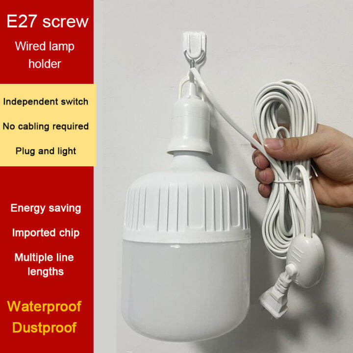 Lamp Holder with Switch with Wire Plug Socket Universal Led Household