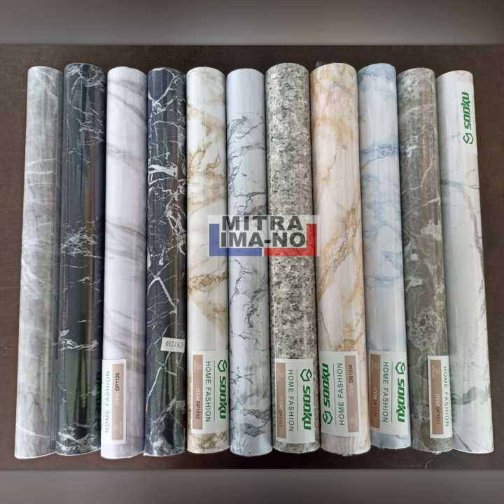 Wallpaper Sticker Dinding Motif Marmer 45cm X 10m Lazada Indonesia