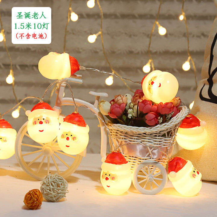Christmas String Lights Snowman Old Man Christmas Tree Decorative Lamp