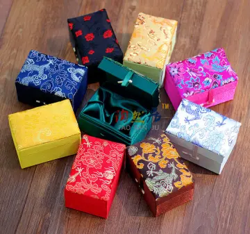 Chinese silk hot sale jewelry box