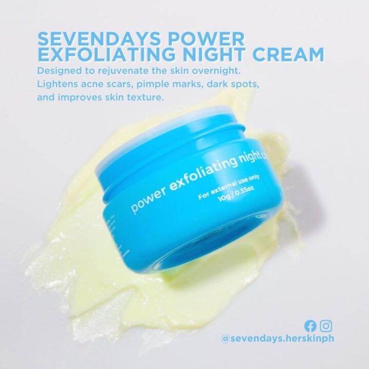 Sevendays Power Exfoliating Night Cream Lazada PH