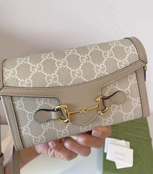 Gucci Horsebit Mini Bag 1955 Beige White Lazada.co.th