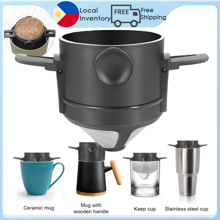 Hand Brew Coffee Filter Double Layer Ultra-Fine Encryption Drip Coffee  Powder Funnel Filterless Paper Coffee