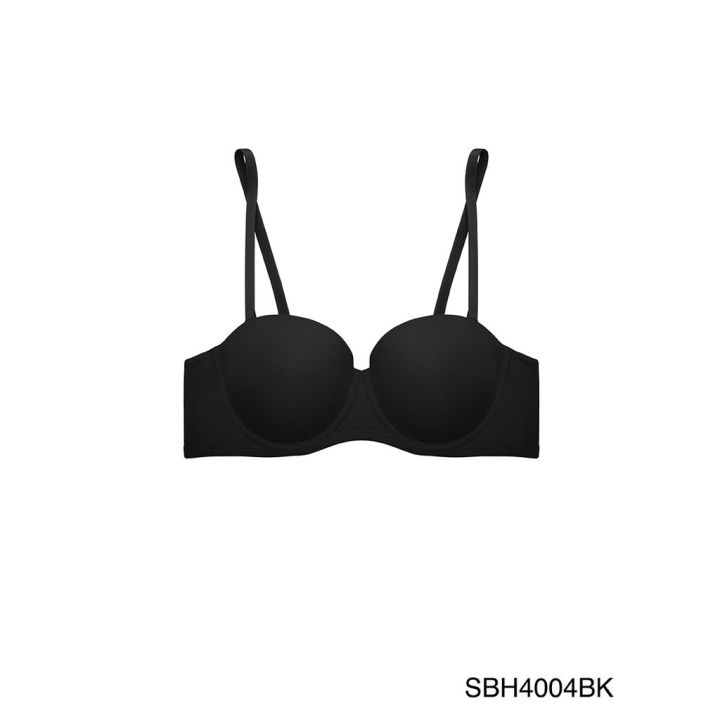 sabina-ซาบีน่า-ดันทรง-เสื้อชั้นใน-sbh4004-body-bra-เกาะอก-soft-doomm-สีดำ-และเนื้อเข้ม