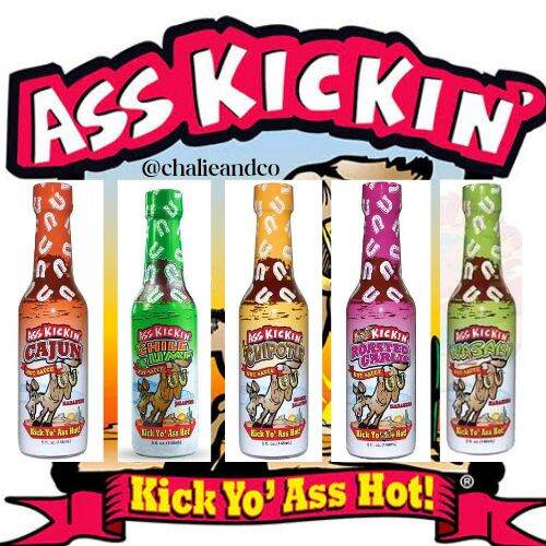 Ass Kickin Roasted Garlic Chipotle Smoked Jalapeno Hot Sauces 5 Oz 148ml Imported From 0572