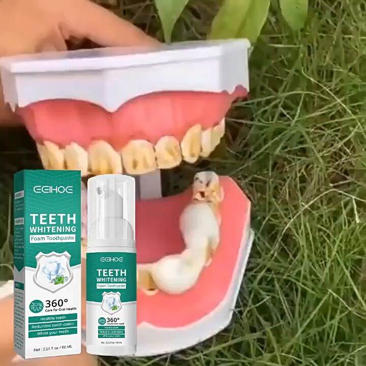 EELHOE Teeth Whitening Mousse Toothpaste Mouthwash Care for Oral