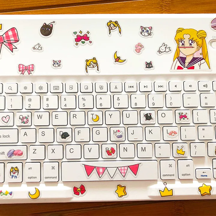 Cartoon Cute Pretty Girl Warrior Keyboard Stickers Girl's Hand Account  Water Cup Laptop Decorative Button Stickers | Lazada PH
