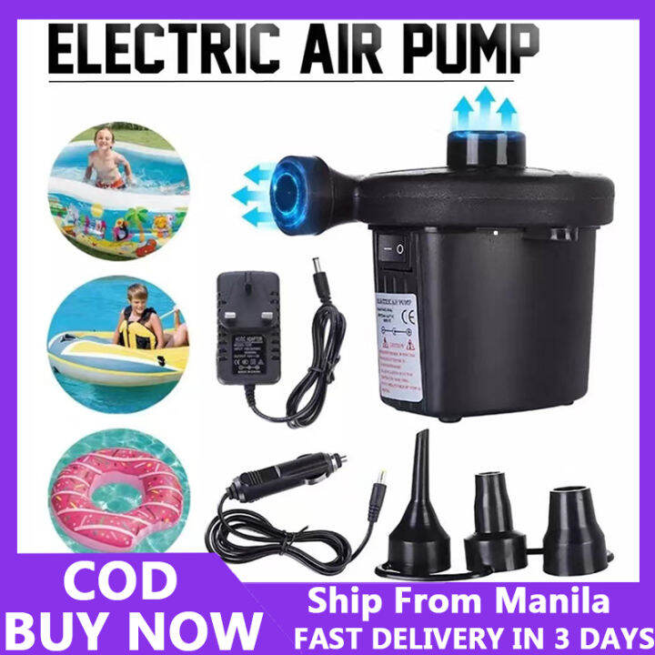 Swimming Pool Electric Air Pump Air Mattress Inflatable Pump Quick Inflation and Deflation for