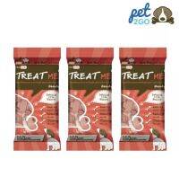 ขนมฝึกสุนัข Treat Me สูตร Beauty กลิ่นเนื้อถุงสีแดง By Pet2Go 40g x 3 ซอง