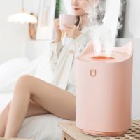 Double Spout Humidifier 3L ความจุขนาดใหญ่เงียบความชื้นอากาศบริสุทธิ์สเปรย์อโรมาเธอราพี