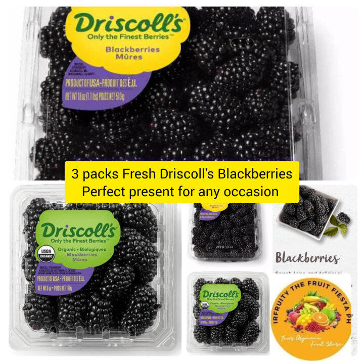 Driscoll's Blackberries Super Delicious, 3packs for only ₱2,500 Lazada PH
