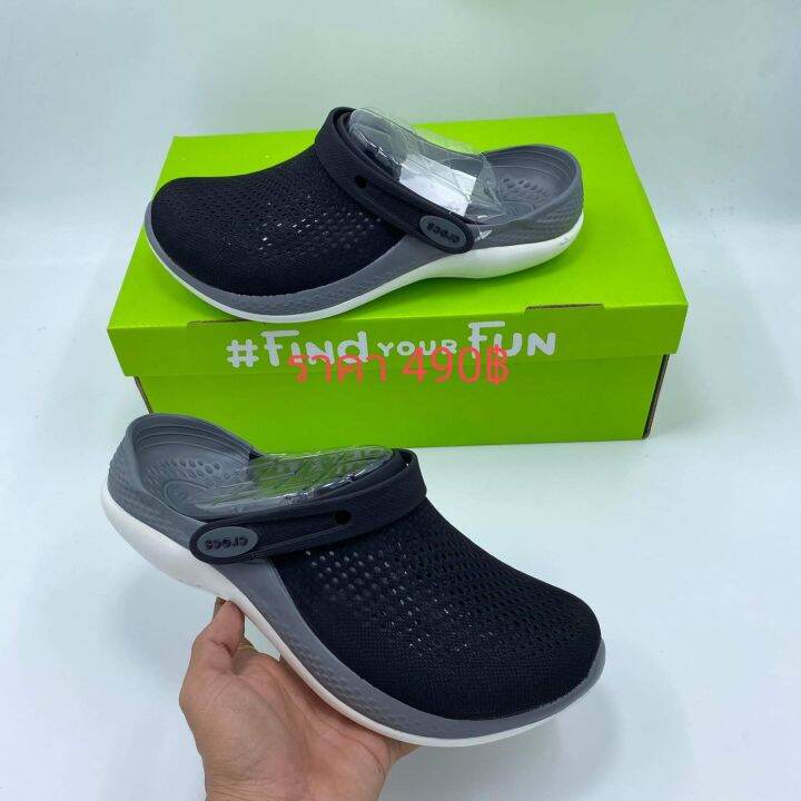 crocs-literide-clog-รองเท้าคร็อคส์รุ่นฮิตได้ทั้งชายหญิงรองเท้าแตะ-crocs-ผลิตจากยางอย่างดีนิ่มเบาไม่ลื่นใส่สะอาดเท้า