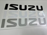 สติ๊กเกอร์ดั้งเดิม ติดฝาท้าย ISUZU "รุ่นลงร่อง" 1 ชุด มี 1 ชิ้น มี 3 สี ดำ บรอน ขาว งานตัดคอม sticker ติดรถ แต่งรถ อีซูซุ