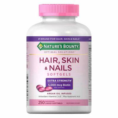 Natures Bounty Hair, Skin and Nails, 250 Softgels Exp.2024