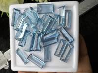 Lab Aquamarine 5x13 mm Baguette shape 2 pieces