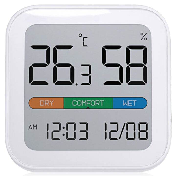 Miiiw Temperature And Humidity Clock Automatic Measurement with Time ...