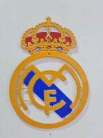 โลโก้Real Madrid วัสดุทำจากเหล็กตัดเลเซอร์ขนาดสเกลความยาว 30 ซมความกว้าง 21 cm เหล็กหนา 2.5 มิล ทำสีเหมือนจริงใช้สี2K สีพ่นรถยนต์ภายนอก