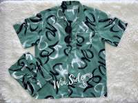 Win.Side.Style : เสื้อเชิ้ตฮาวาย Green(Hawaii Shirt) (อก 44 นิ้ว,ยาว 29 นิ้ว)