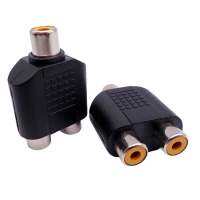 rca jack to 2 xrca แจ็คอะแดปเตอร์สายเคเบิ้ลเสียง พร้อมส่ง?? ราคา1ชิ้น