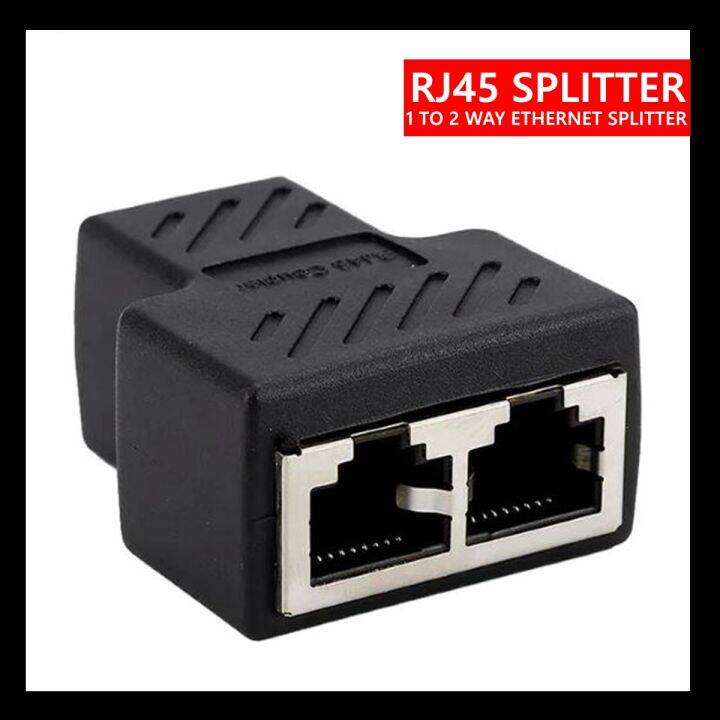 1 To 2 Ways Connector Adapter RJ45 LAN Network Cable Female