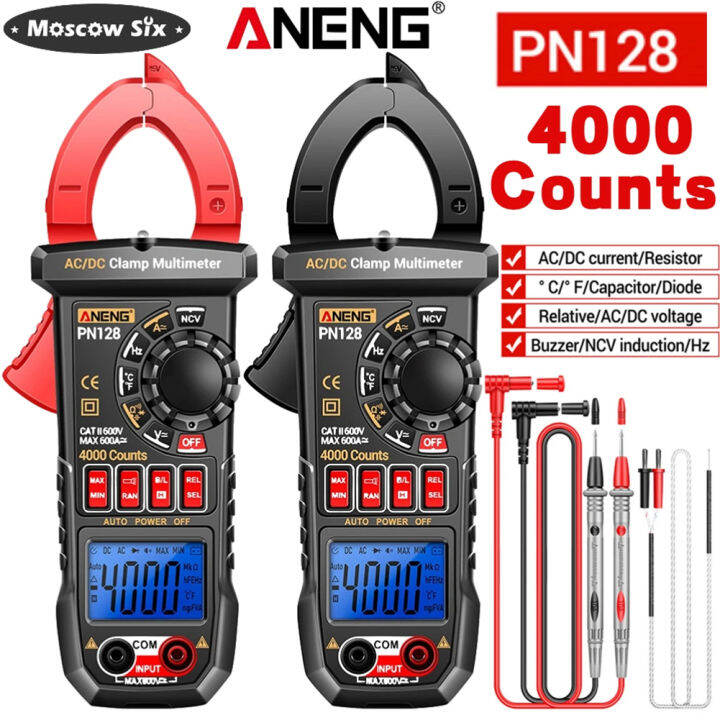 [Moscow Six]💎Clamp Digital Multimeter 4000 Counts ANENG PN128 NCV ...