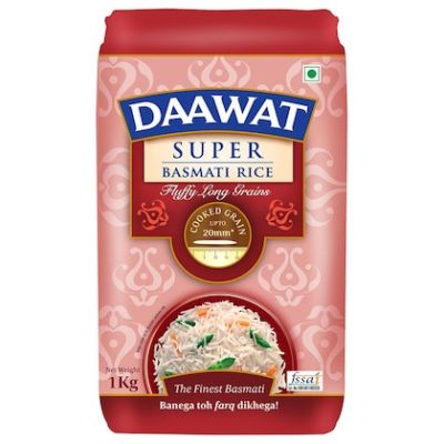 Daawat Super Basmati 1kg ดาวัต ซุปเปอร์บาสมาติ 1กก.