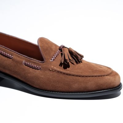 MARS PEOPLES - Tassel loafers , Plait (3.5cm) สี brown suede