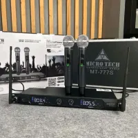 ไมค์ลอย MICRO TECHMT-777S UHF จูนคลื่นได้ ย้ายเสาหน้าได้ ตัวไมค์เป็นเหล็ก มีกระเป๋าใส่ไมค์ ใช้ถ่านAA