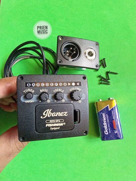 Preamp akustik ibanez AEQSP2 with fishman sonicore pickup Lazada