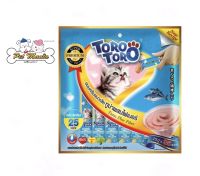 Toro Toro ขนมครีมแมวเลีย รสปลาทูน่าผสมไฟเบอร์ 15gx25ซอง