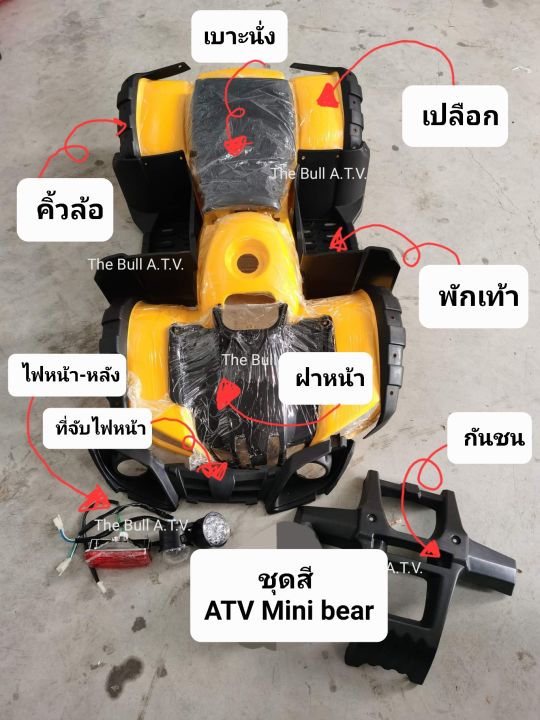 พร้อมส่งไทย-ชุดสีเอทีวีมินิแบร์-เปลือกเอทีวี-เปลือกหอยเอทีวี-atv-plastic-body-mini-bear-อ่านรายละเอียดก่อนสั่ง-ไม่รับคืนสินค้า