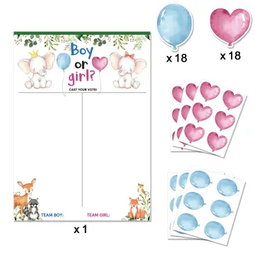 10 Sheets/120pcs Boy Girl Stickers Boy Or Girl Sticker For Gender Reveal  Party Decoration Baby Shower Supplies Gift Box Label