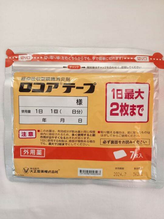 Japan Transdermal Antiinflammatory Analgesic Patch Formulation LOQUA