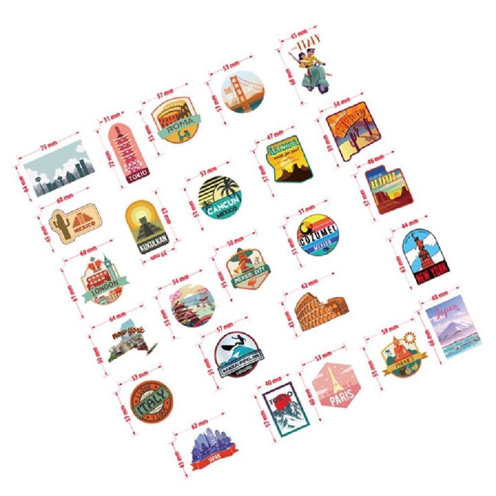 sticker-สติ๊กเกอร์-travel-h-115-ท่องเที่ยว-50ชิ้น-เดินทาง-nasa-แคมป์-เดิน-ป่า-แคมป์ปิ่ง-วินเทจ-ญี่ปุ่น-ประเทศ-ทะเล-london