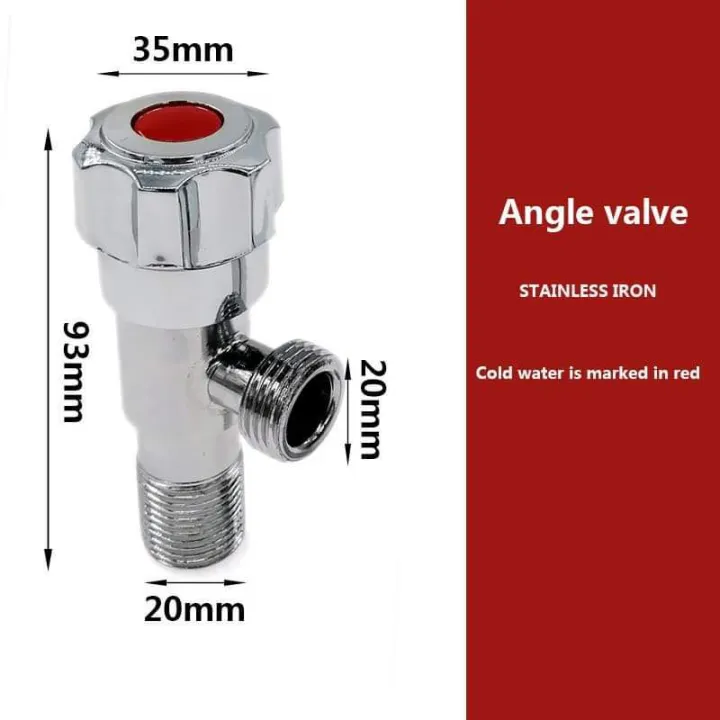 STAINLESS IRON G1/2 angle valve toilet copper valve kitchen sink tap ...