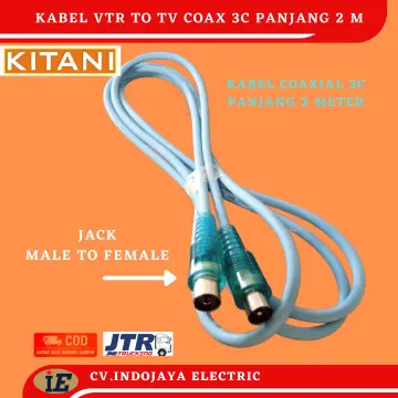 Jual Kabel Antena TV KITANI 2M With Jack TV/Coaxial Cable Male to