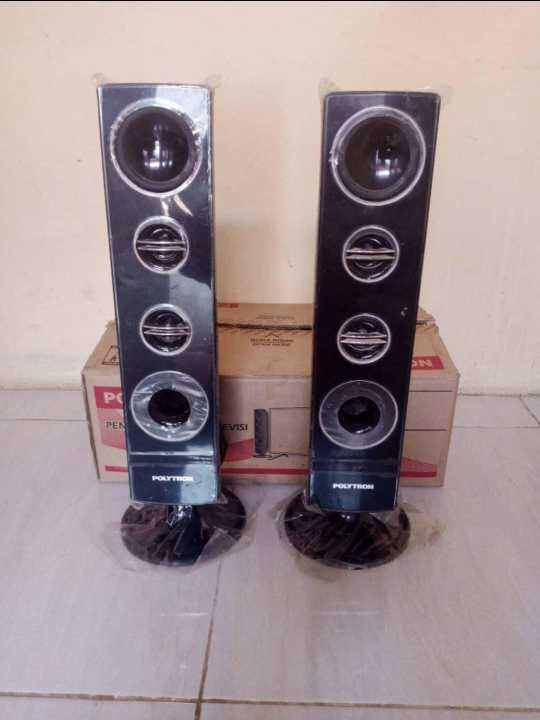 SPEAKER TOWER PASIF TV LED POLYTRON 24 INCH 32INCH SERIES Lazada