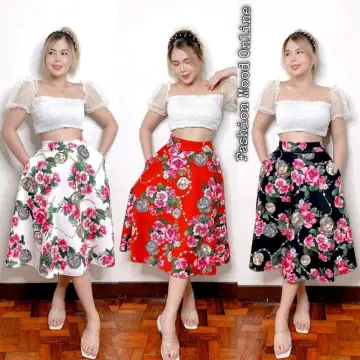 Floral hotsell skirt lazada