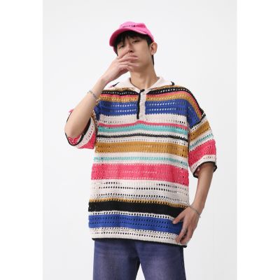 SLURBOYY Rainbow Polo เสื้อโปโลไหมพรม (SB0738)