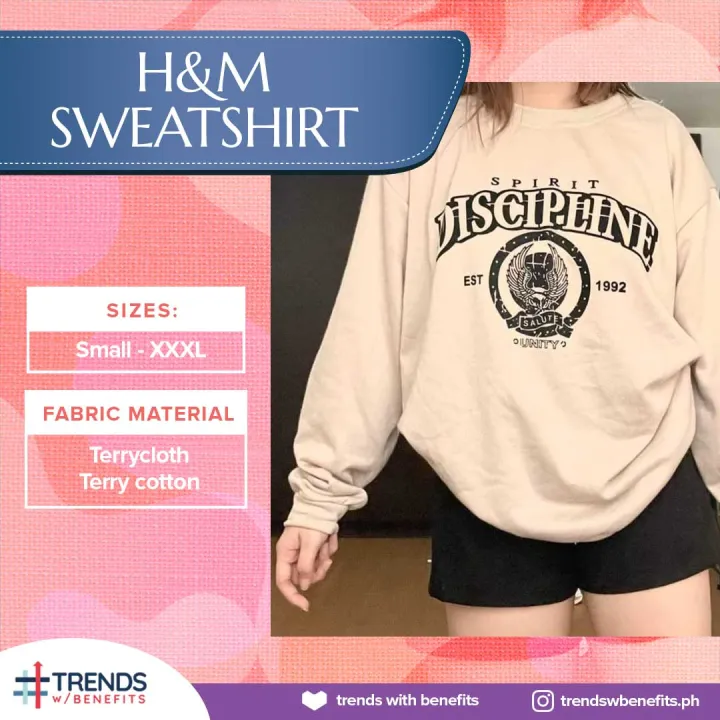 H&M Sweatshirt for Women Sweat Shirt Trends with Benefits Lazada PH