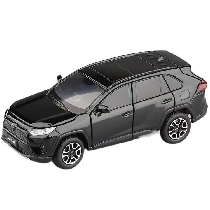 โมเดลรถจำลอง-jkm-1-32-toyota-rav4วางโลหะผสมโมเดลรถบังคับเลี้ยวด้วยเสียงและแสงโมเดลรถของเล่นเด็กผู้ชาย