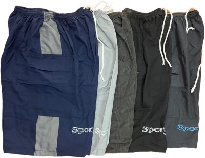 กางเกงผู้ชายขาสามส่วนเอว26-40นิ้วมีกระเป๋าทั้งสองข้างราคาถูก