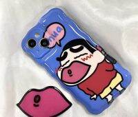 เคสimdลายชินจังสีชัดสวย+กิ๊ปต๊อกรูปปากใหญ่