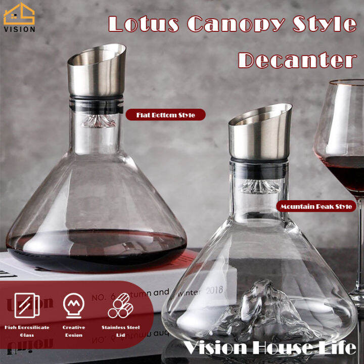 Vision Luxury Glass Wine Decanter Waterfall Decanter Crystal Wine