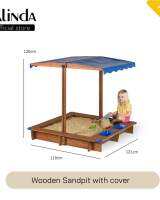 [Kids World and Play] Playtive junior Sandpit กระบะทราย มีที่บังแดด ผ้าใบ