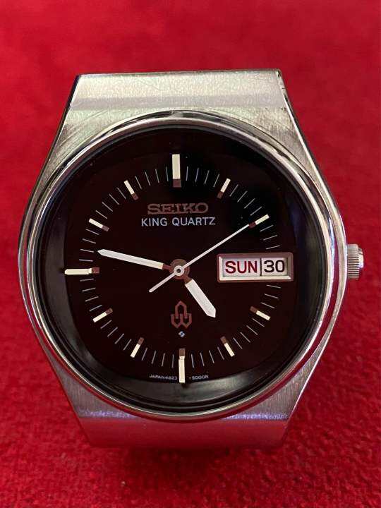 seiko-king-quartz-ตัวเรือนสแตนเลส-นาฬิกาผู้ชาย-มือสองของแท้